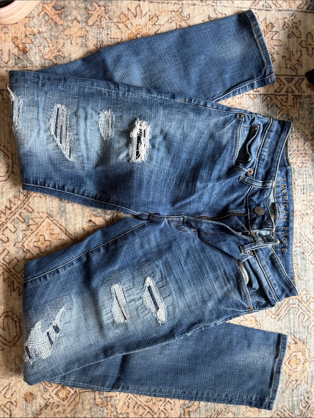 American Eagle Outfitters Distressed Slim Blue Jeans 29x32